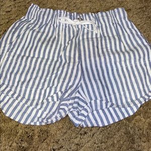 blue and white striped shorts!